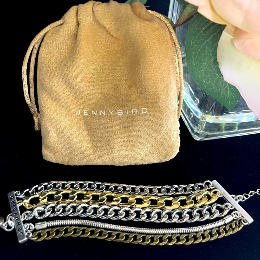 Jenny Bird Austin Cuff Multi-Chain bracelet
